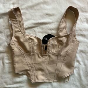 NWT White Fox Corset Top